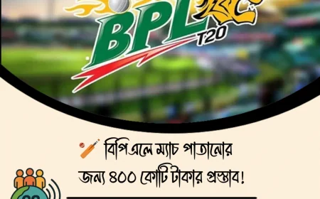 🏏 বিপিএলে ম্যাচ পাতানোর জন্য ৪০০ কোটি টাকার প্রস্তাব!