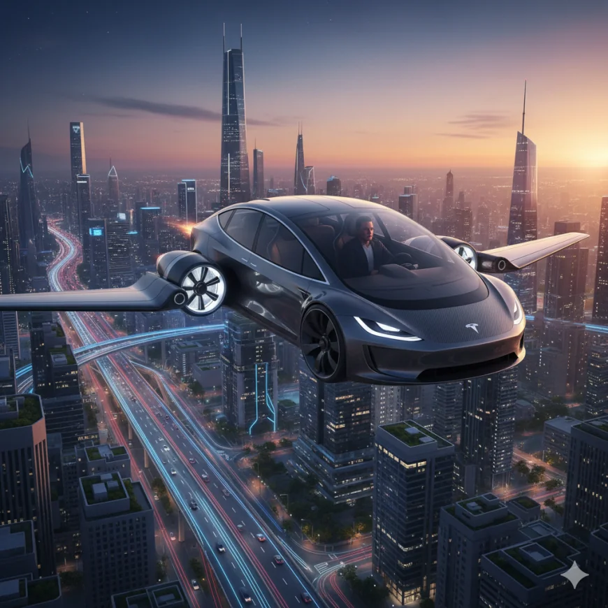 টেসলা আনছে উড়ন্ত গাড়ি, ঘোষণা দিলেন ইলন মাস্ক