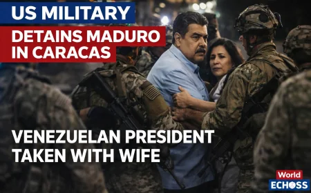 কারাকাসে বিশেষ অভিযান।  মার্কিন বাহিনীর হাতে আটক।  ভেনেজুয়েলার প্রেসিডেন্ট মাদুরো