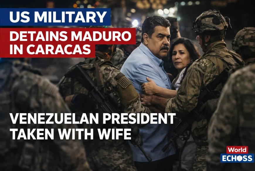 কারাকাসে বিশেষ অভিযান।  মার্কিন বাহিনীর হাতে আটক।  ভেনেজুয়েলার প্রেসিডেন্ট মাদুরো